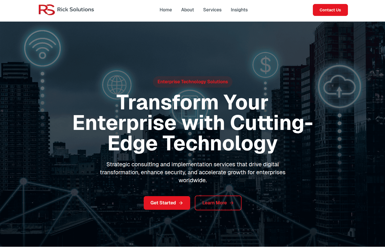 Rick Solutions website screenshot